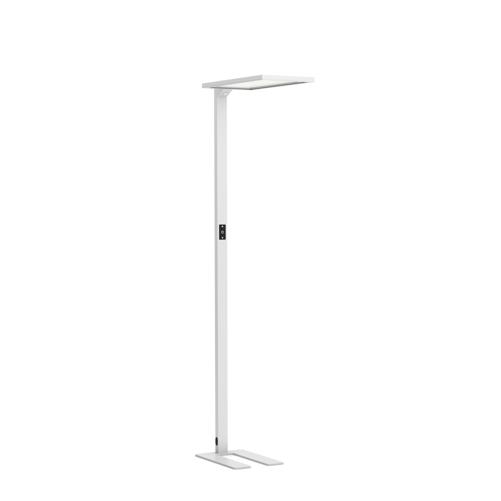 LED Büro Stehleuchte Lumer®, Sensor, Dimmer, 4000K Weiss