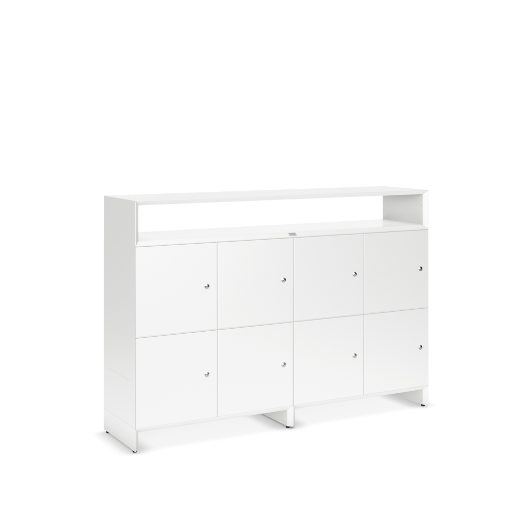 Schließfachschrank Masterbox® B 160 x H 110 cm 2,5 OH, Weiss
