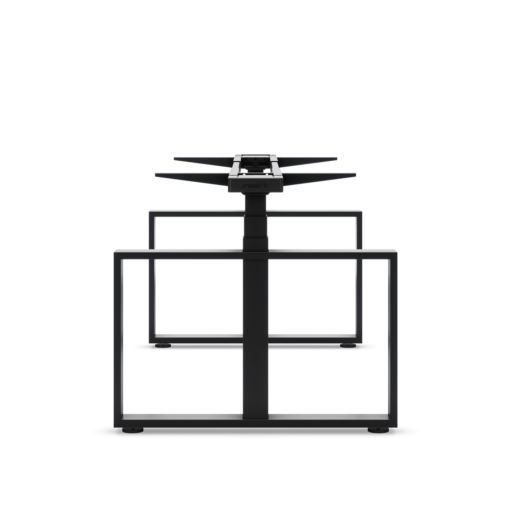 Masterlift® Flex höhenv. Schreibtisch-Gestell Loop Stahl Edition Rechteck Schwarz
