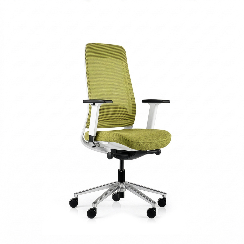Inwerk Teamo® Original - Ergonomischer Bürostuhl, Weiß/Grün