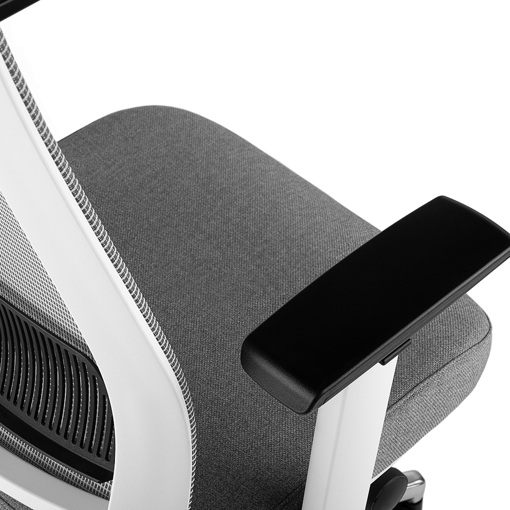 Inwerk Teamo® Original - Ergonomischer Bürostuhl, Weiß/Grau