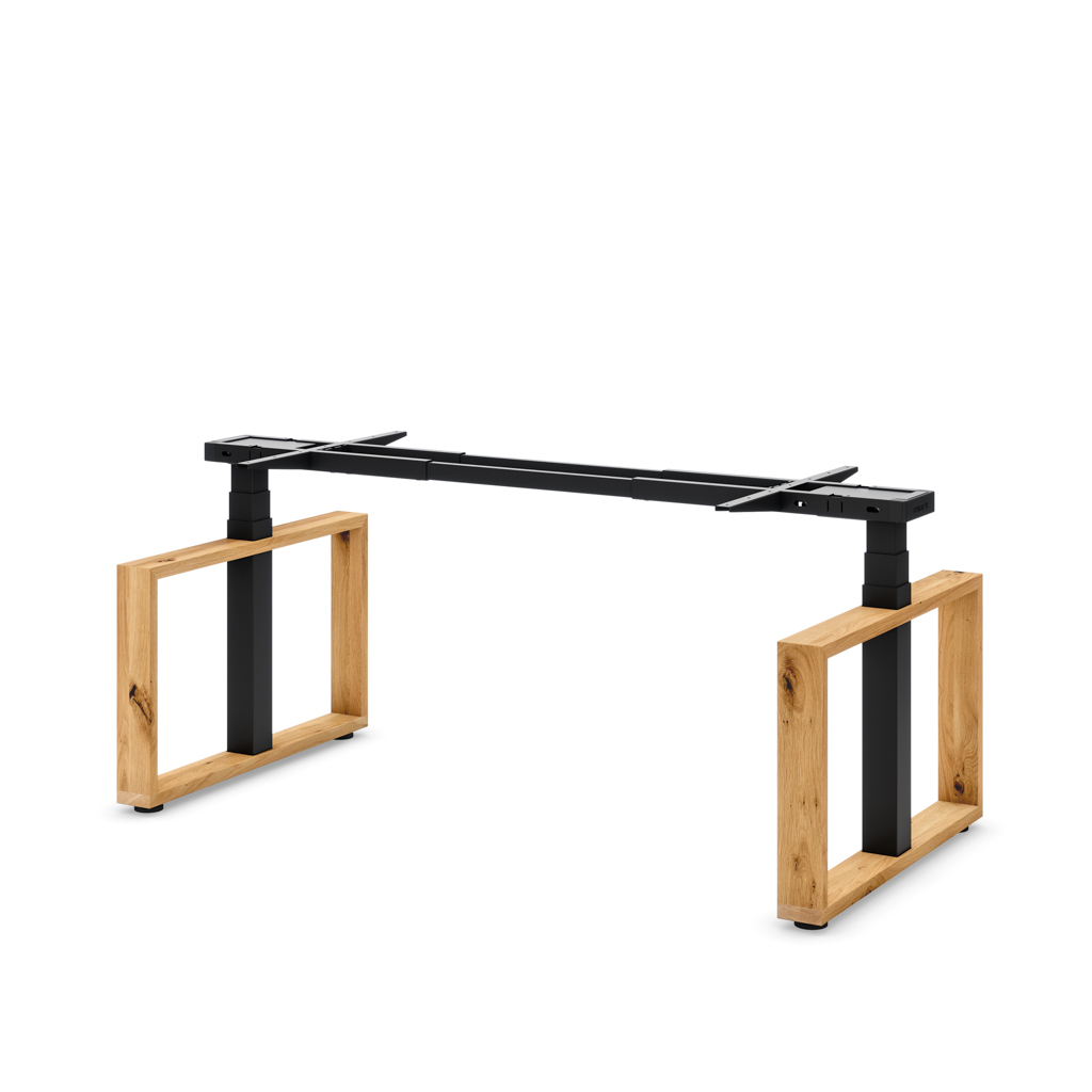 Höhenverst. Tischgestell Masterlift® Flex Loop-Edition, Holz Rechteck, Schwarz