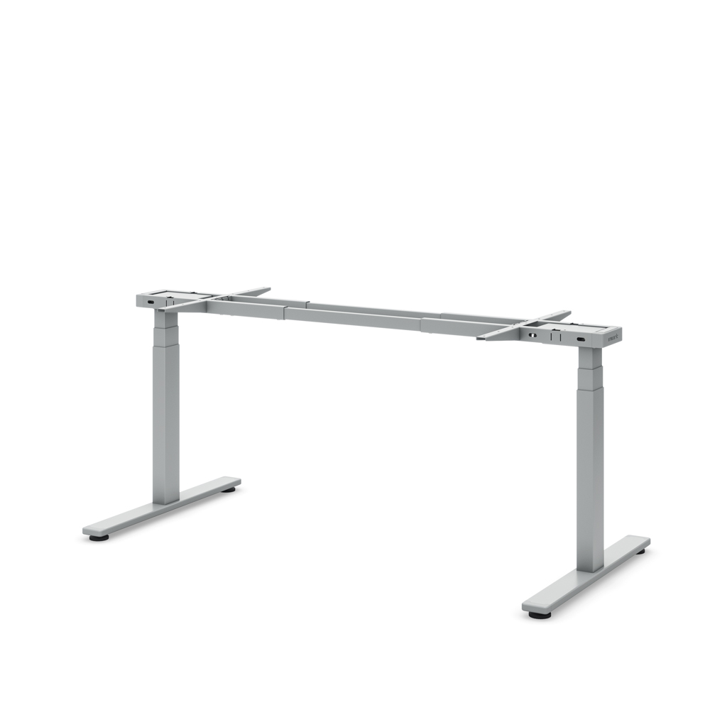 Masterlift® Flex höhenv. Schreibtisch-Gestell  T-Fuss rechteckig Silber