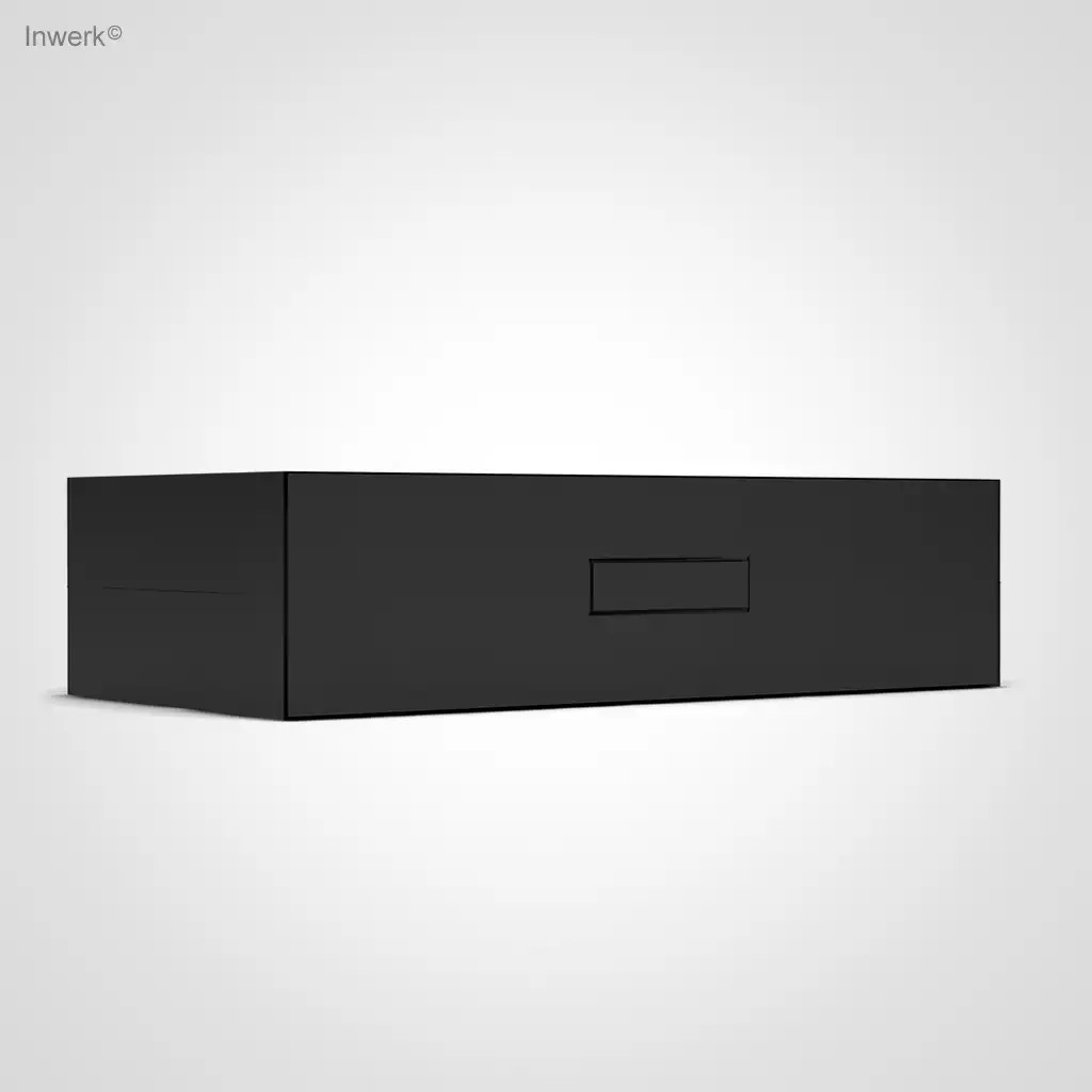 Masterbox® B 80 x H 20 cm mit Schublade, Schwarz