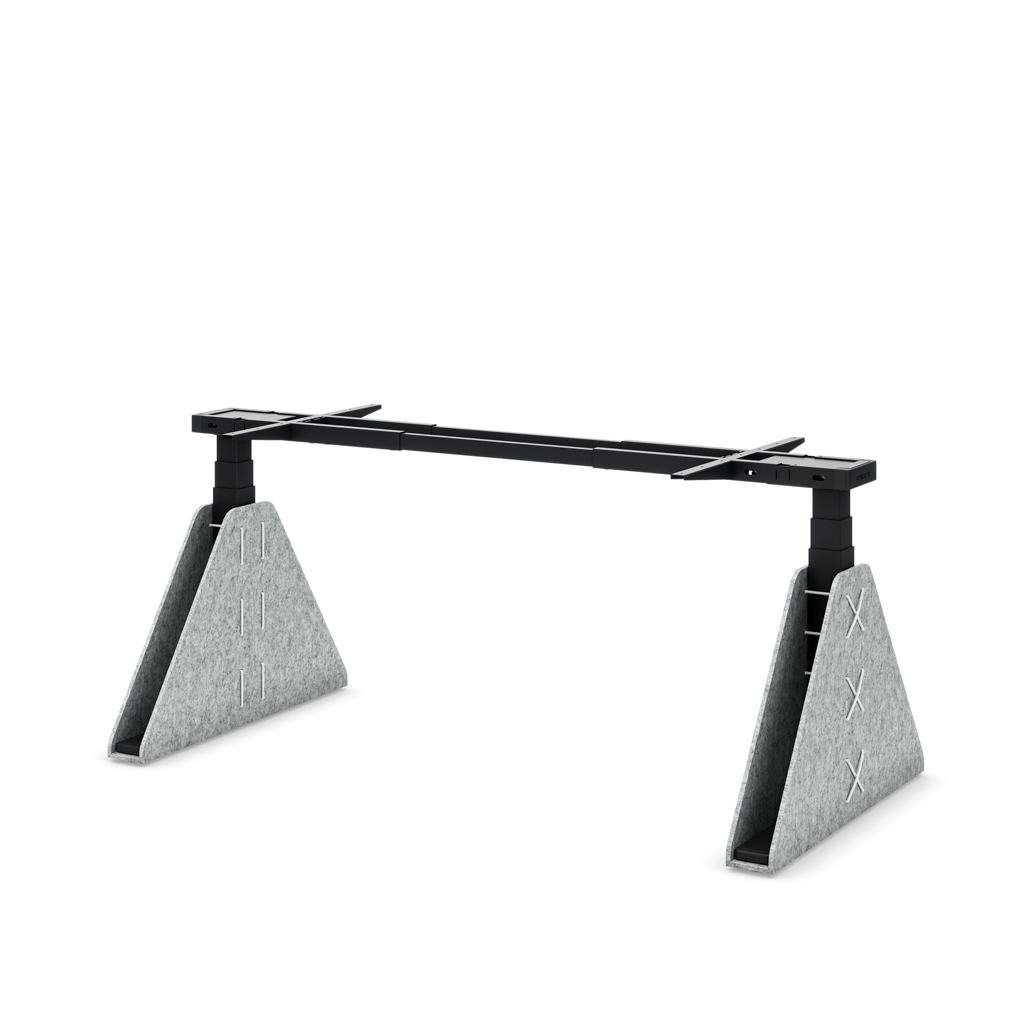 Höhenverst. Tischgestell Masterlift® Flex Akustix®-Edition, Trapez Hellgrau, Schwarz