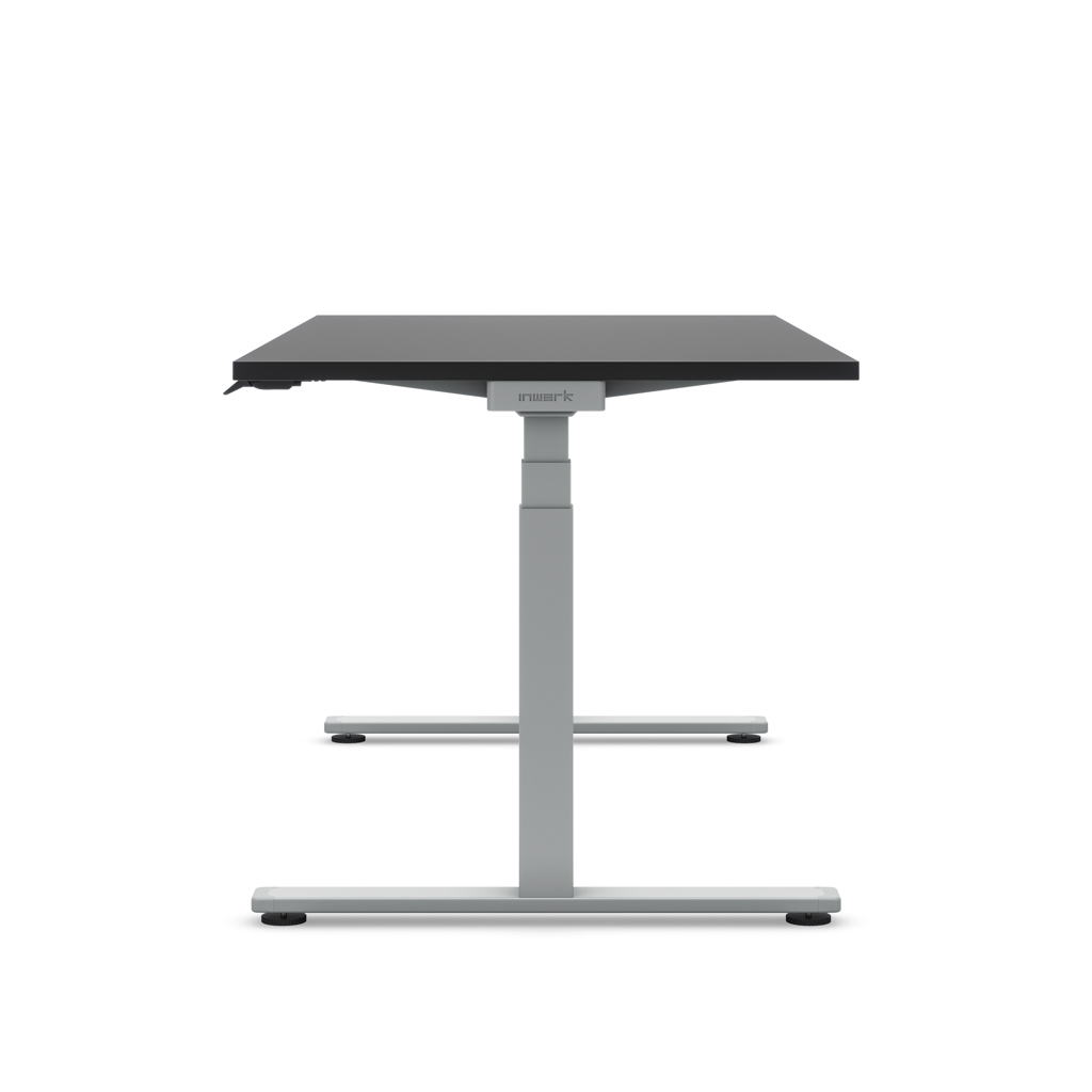 Höhenverstellbarer Schreibtisch Masterlift® Flex Basic, Schwarz Dekor/Silber 180x80