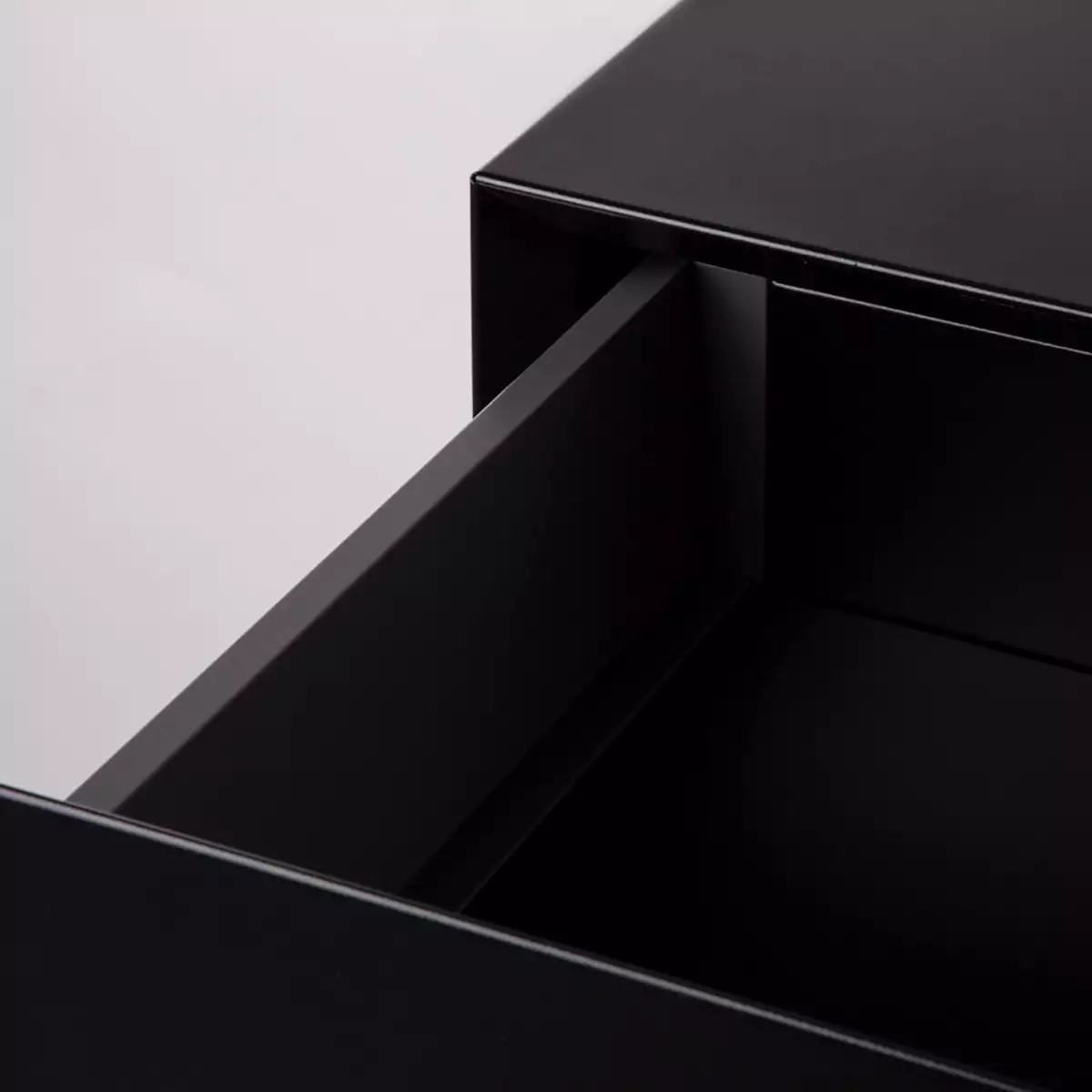 Masterbox® B 80 x H 20 cm mit Schublade, Schwarz