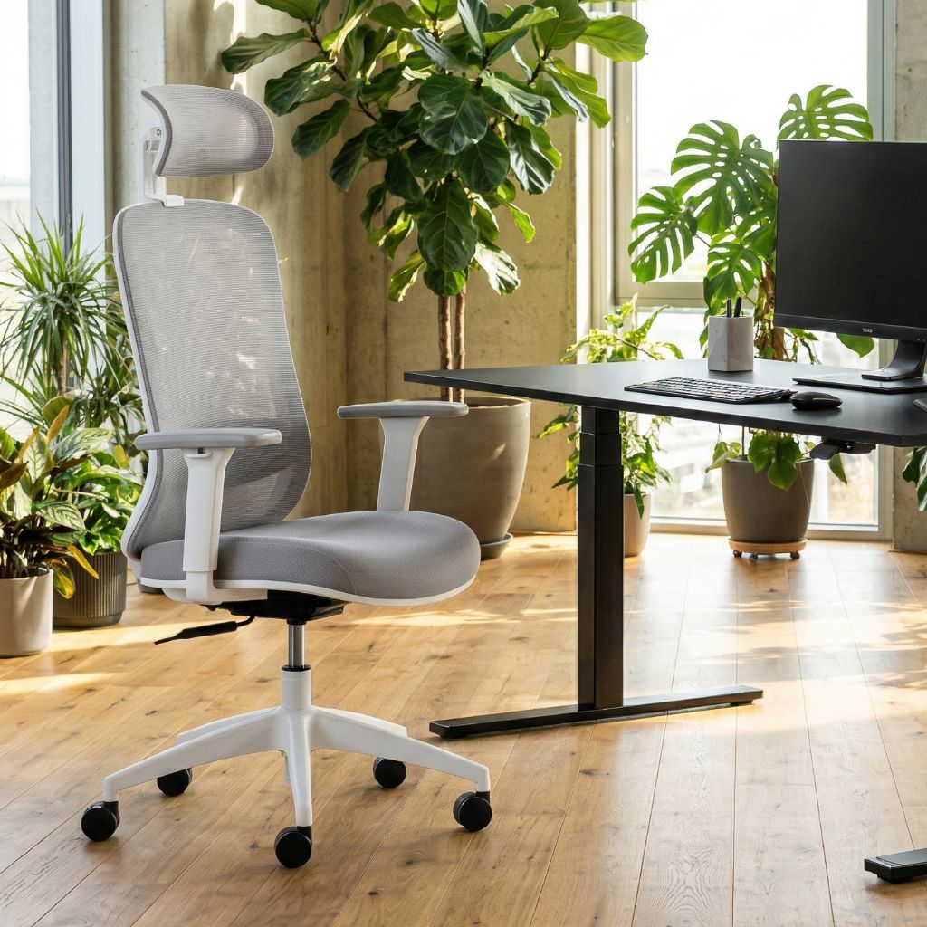 EcoChair 3 - Ergonomischer Bürostuhl, Weiß