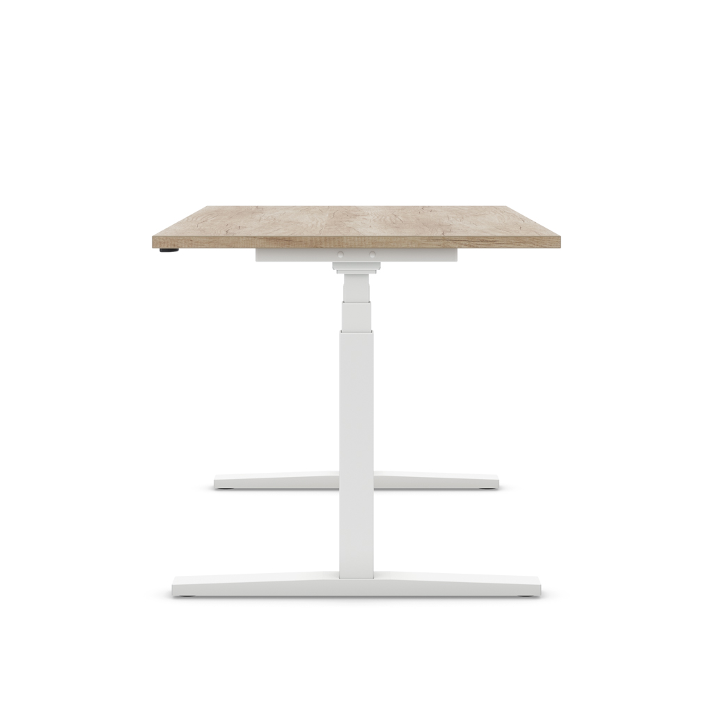 Höhenverstellbarer Schreibtisch Imperio® Lift Q2 Eiche Dekor/Weiss 160x80