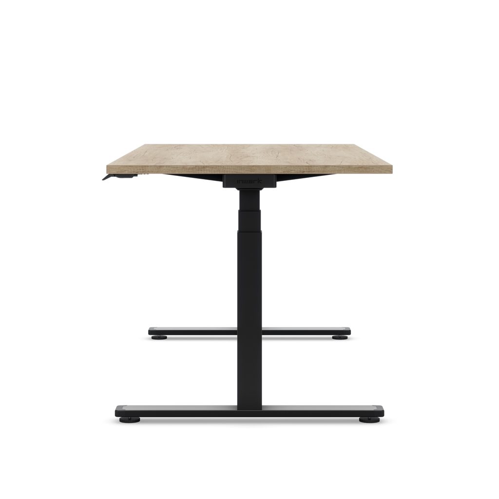 Höhenverstellbarer Schreibtisch Masterlift® Flex Basic, Eiche Dekor/Schwarz 180x80