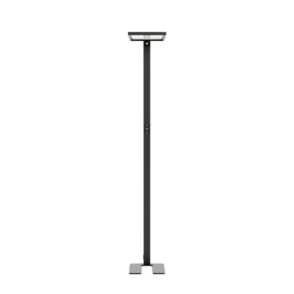 LED Büro Stehleuchte Lumer®, Sensor, Dimmer, 4000K Schwarz