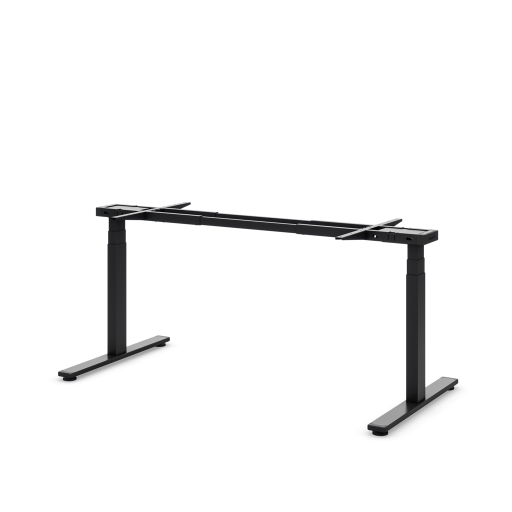 Masterlift® Flex höhenv. Schreibtisch-Gestell  T-Fuss rechteckig Schwarz