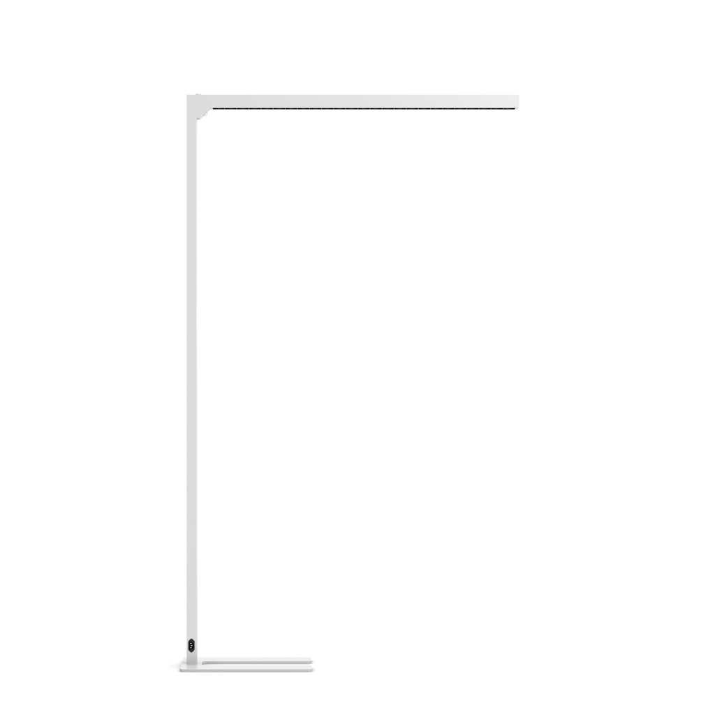 LED Büro Stehleuchte Lumer Slim, blendfrei, Sensor, Dimmer Weiss