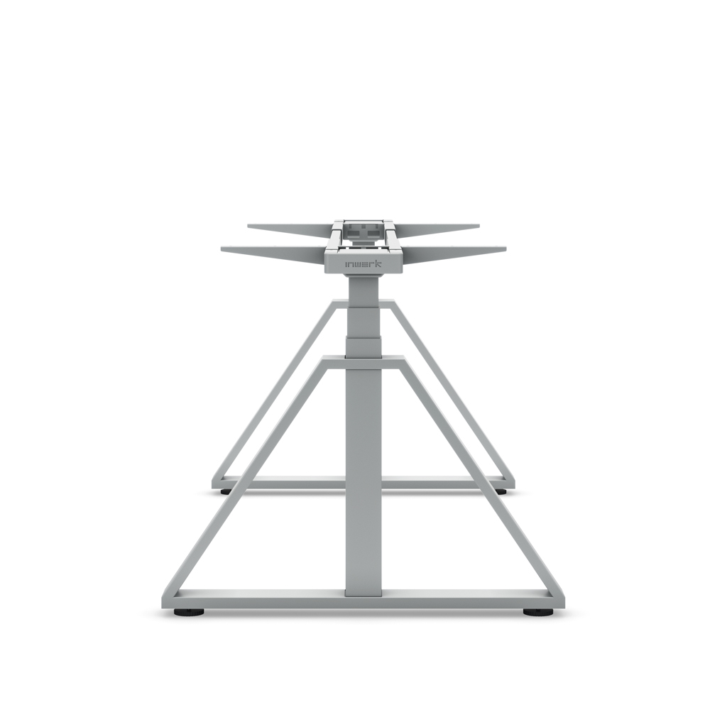Masterlift® Flex höhenv. Schreibtisch-Gestell Loop Stahl Edition Trapez Silber