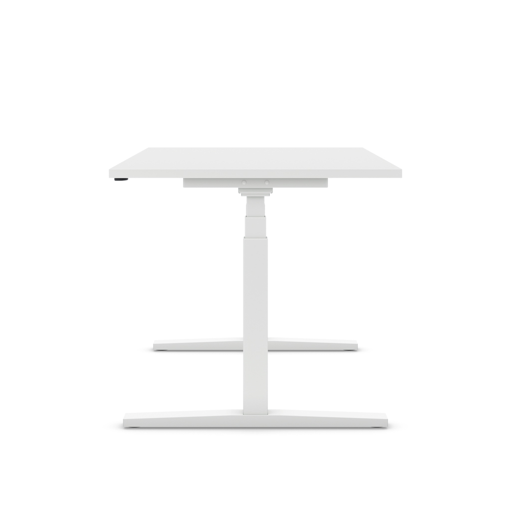 Höhenverstellbarer Schreibtisch Imperio® Lift Q2 Weiss Dekor/Weiss 180x80