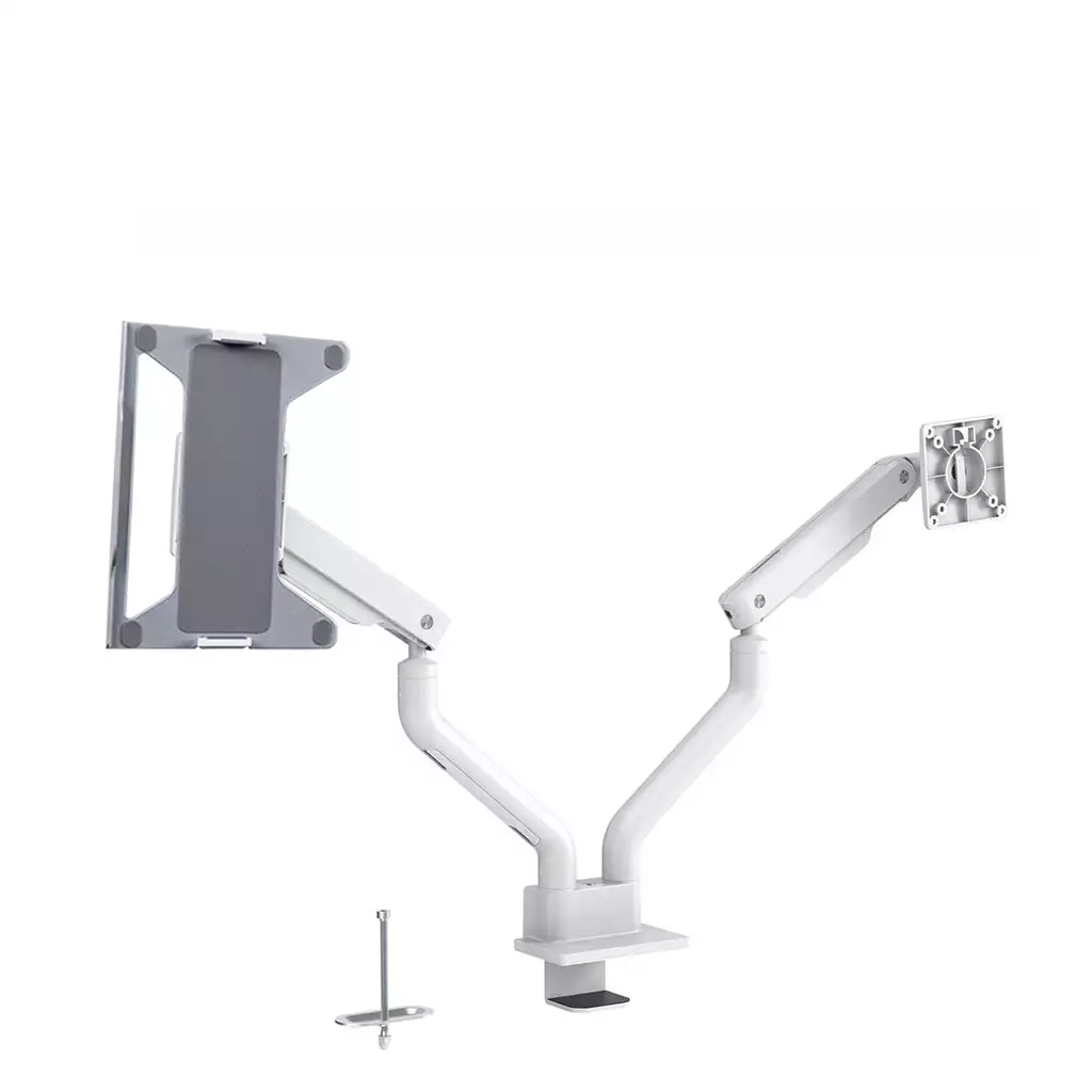 Monitorarm Inwerk® Duo Fit, mit Laptop-Halterung Weiss