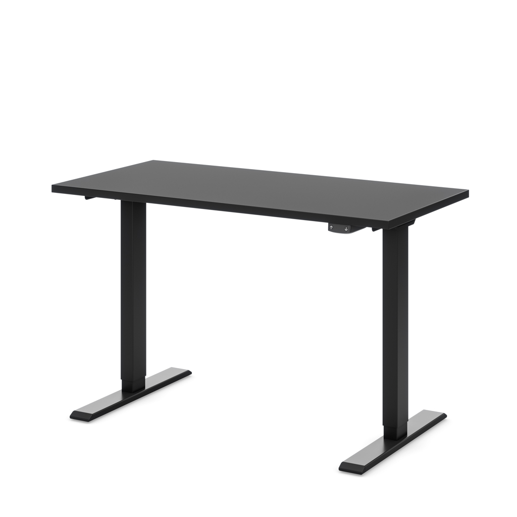 Höhenverstellbarer Schreibtisch Ecolift® Schwarz Dekor/Schwarz 118x58