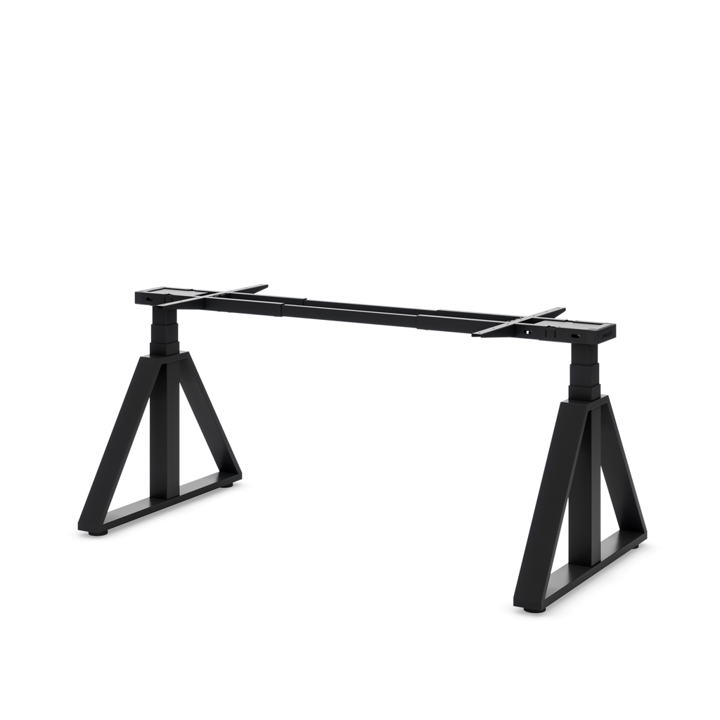 Masterlift® Flex höhenv. Schreibtisch-Gestell Loop Stahl Edition Trapez Schwarz