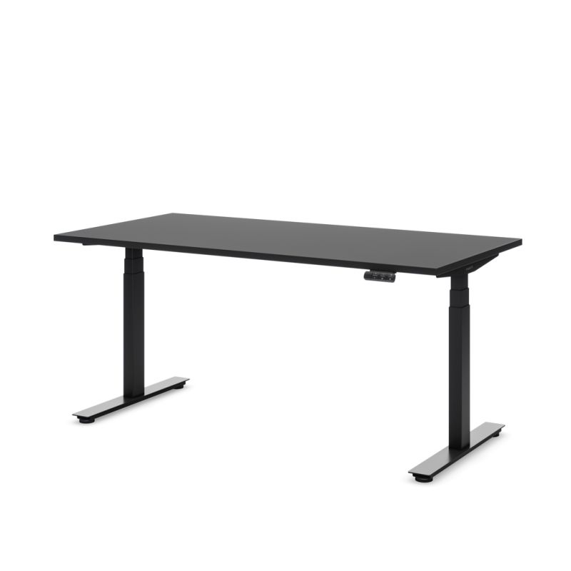 Höhenverstellbarer Schreibtisch Ecolift Plus Schwarz Dekor/Schwarz 120x80