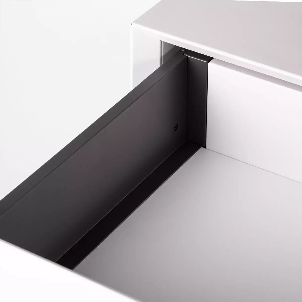 Masterbox® B 80 x H 20 cm mit Schublade, Weiss