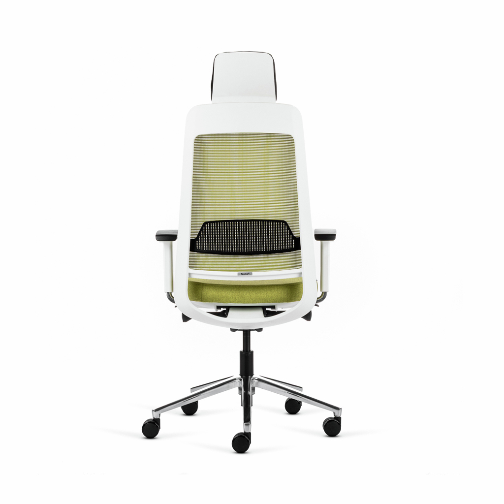 Inwerk Teamo® Original Plus - Bürostuhl mit Kopfstütze, Weiß/Grün