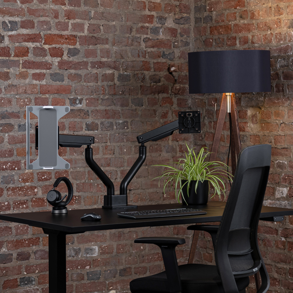 Monitorarm Inwerk® Duo Fit, mit Laptop-Halterung Schwarz