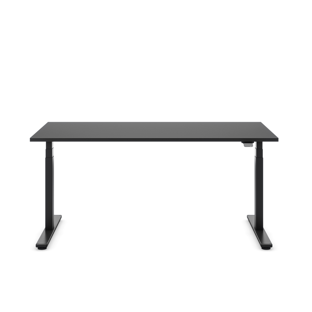 Höhenverstellbarer Schreibtisch Masterlift® Flex Light, Schwarz Dekor/Schwarz 180x80
