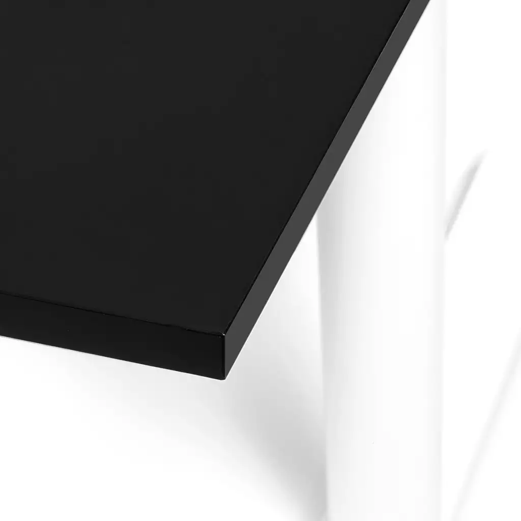 Tischplatte gerade Ecken, Schwarz 120x80