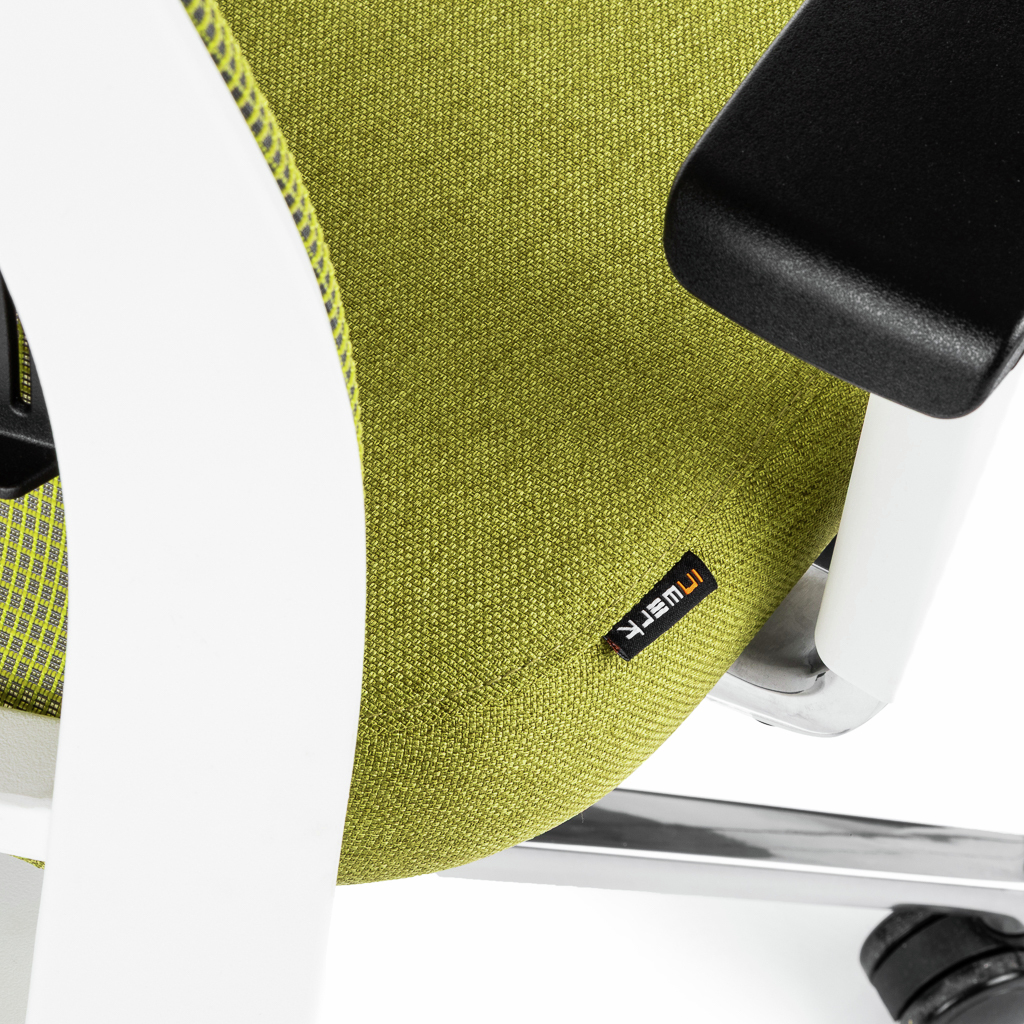 Inwerk Teamo® Original - Ergonomischer Bürostuhl, Weiß/Grün