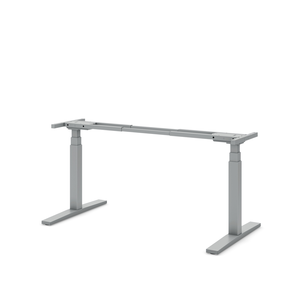 Imperio® Lift Q2 höhenverst. Schreibtisch-Gestell, Silber 120-160