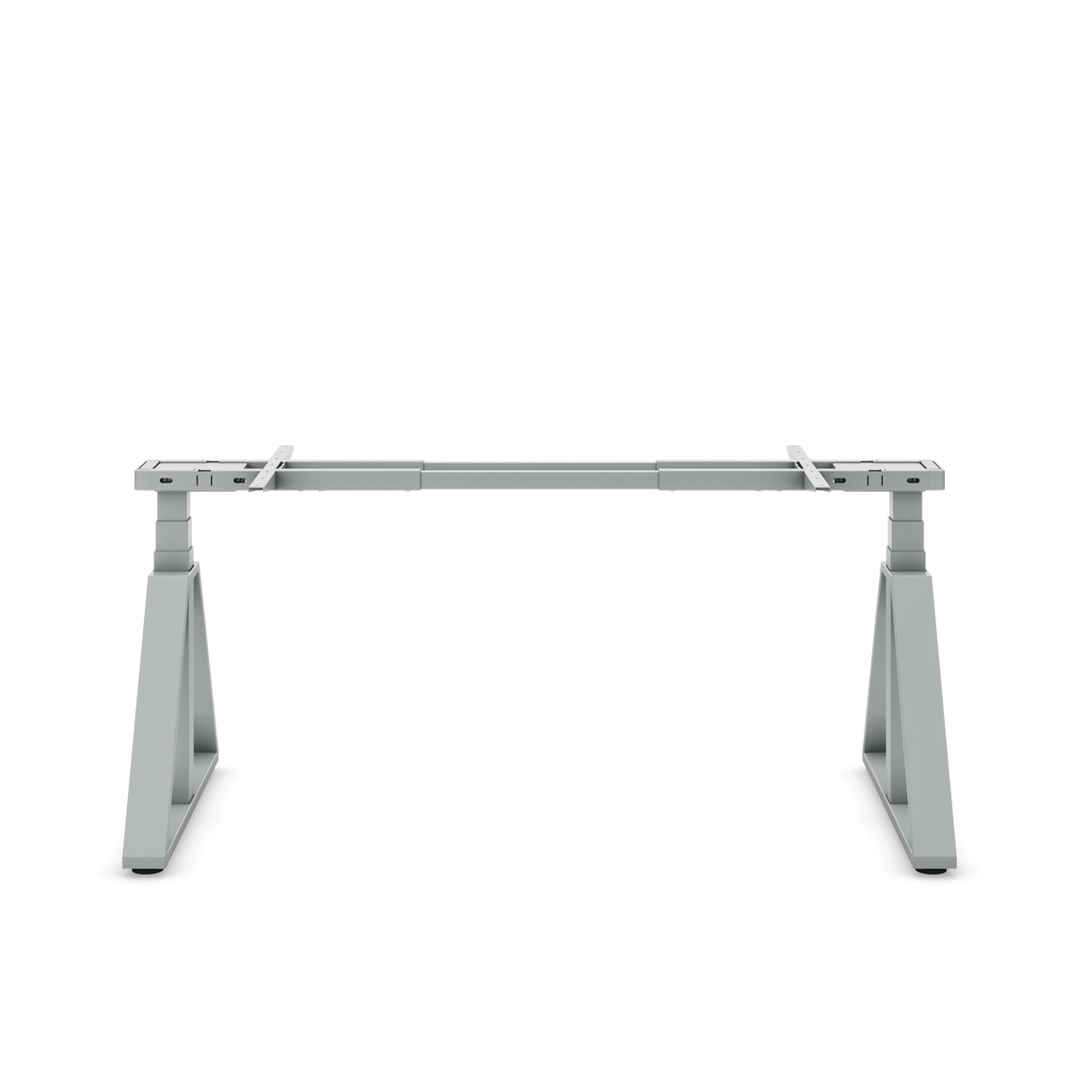Masterlift® Flex höhenv. Schreibtisch-Gestell Loop Stahl Edition Trapez Silber