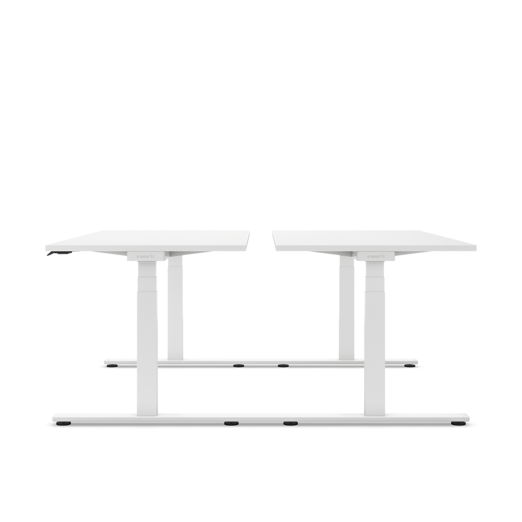 Höhenverstellbarer Team-Schreibtisch Masterlift® Flex Light, Weiss/Weiss 120x80