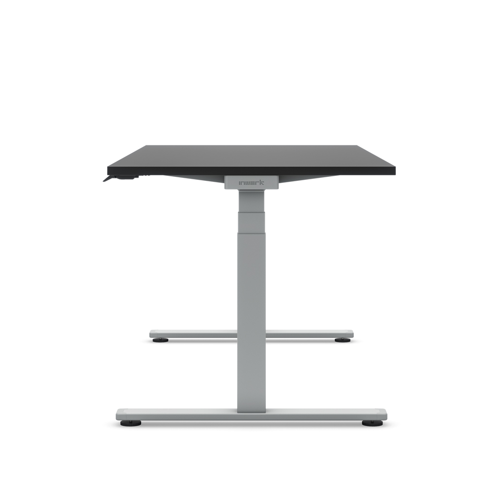 Höhenverstellbarer Schreibtisch Masterlift® Flex Light, Schwarz Dekor/Silber 160x80