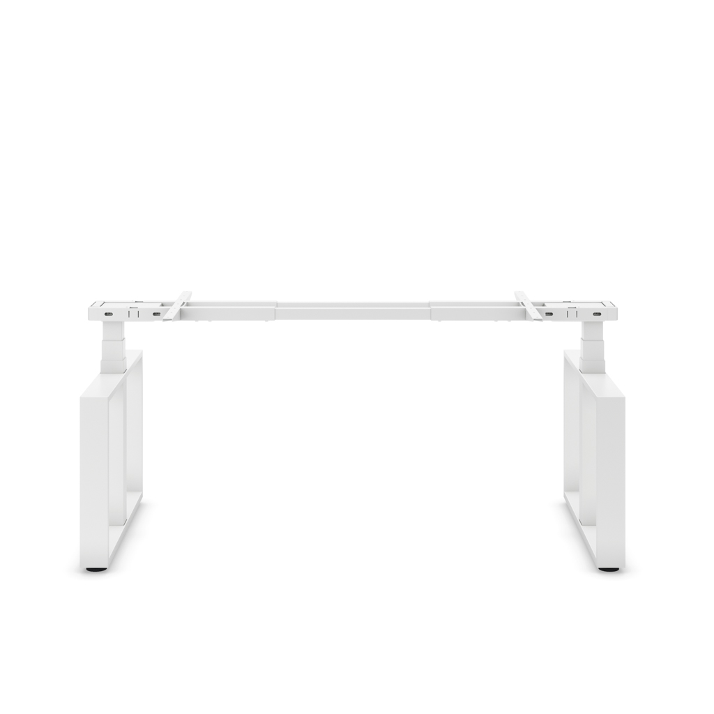 Masterlift® Flex höhenv. Schreibtisch-Gestell Loop Stahl Edition Rechteck Weiss