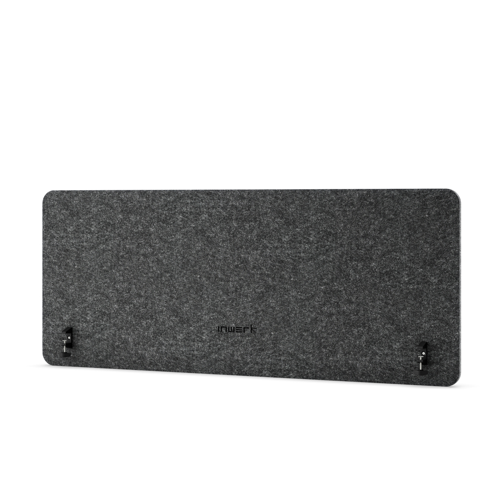 Akustik Tischtrennwand Akustix® pure Dunkelgrau 160x65