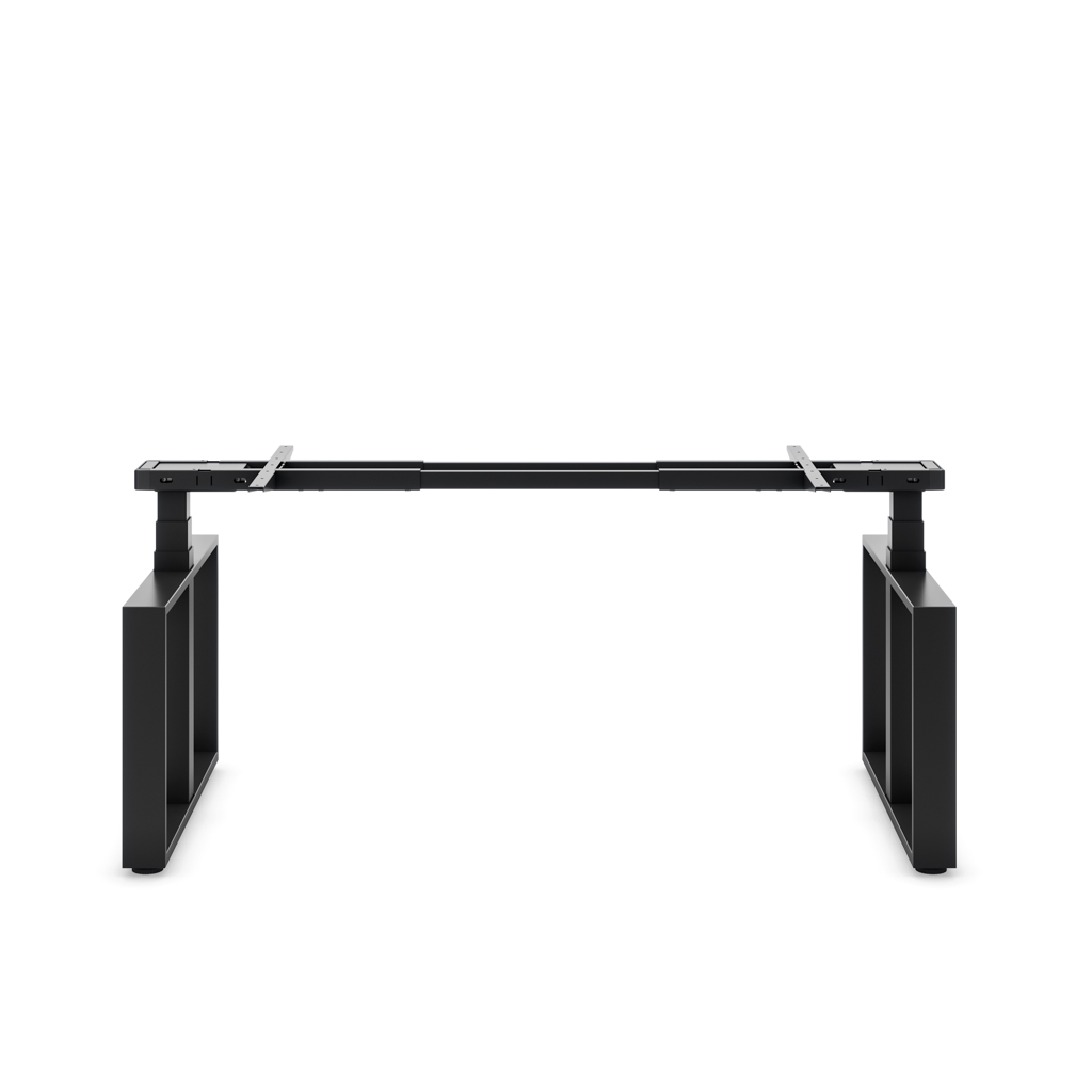 Masterlift® Flex höhenv. Schreibtisch-Gestell Loop Stahl Edition Rechteck Schwarz