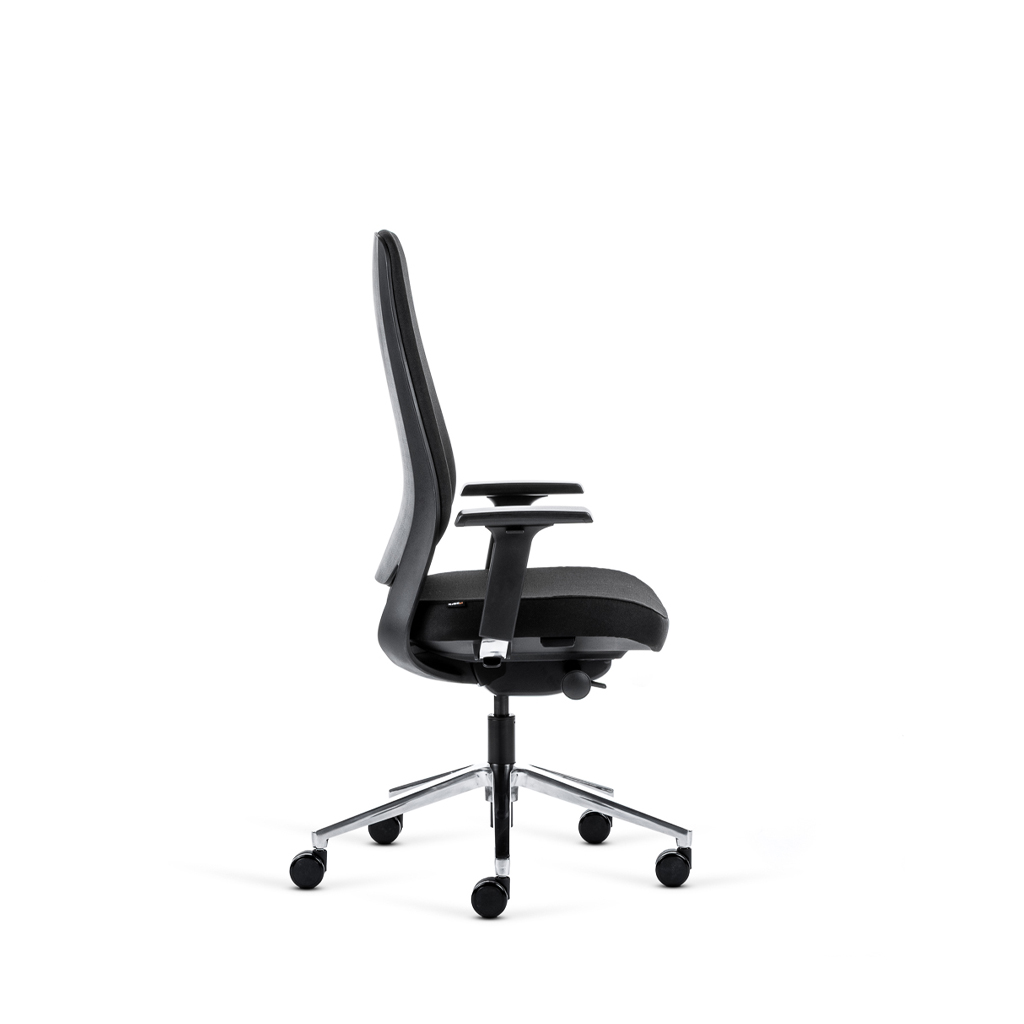 Teamo® Plush - Ergonomischer Bürostuhl, Vollpolster, Schwarz