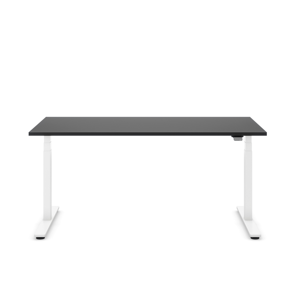 Höhenverstellbarer Schreibtisch Masterlift® Flex Light, Schwarz Dekor/Weiss 200x80