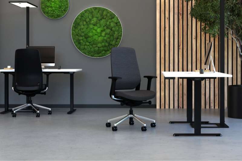 Teamo® Plush - Ergonomischer Bürostuhl, Vollpolster, Schwarz