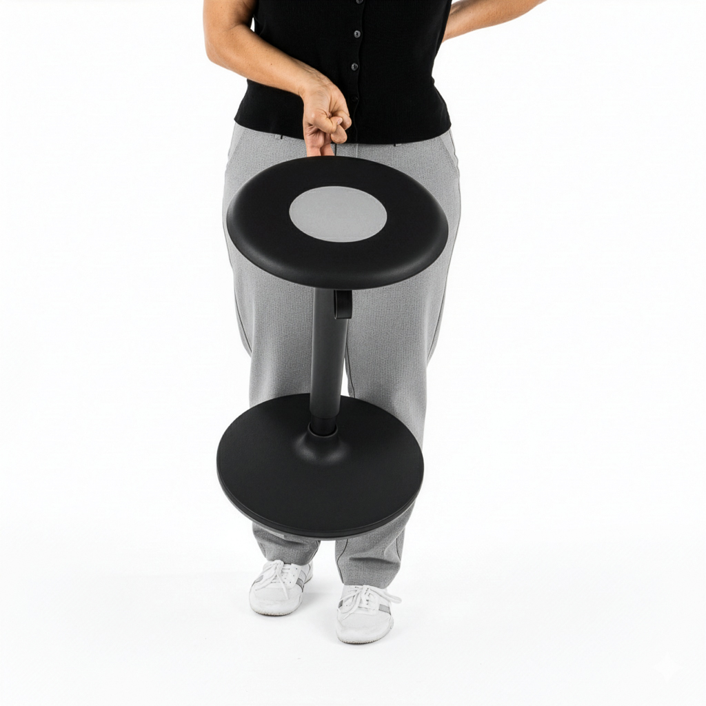 Inwerk EcoStool 3 - Bürohocker, Schwarz