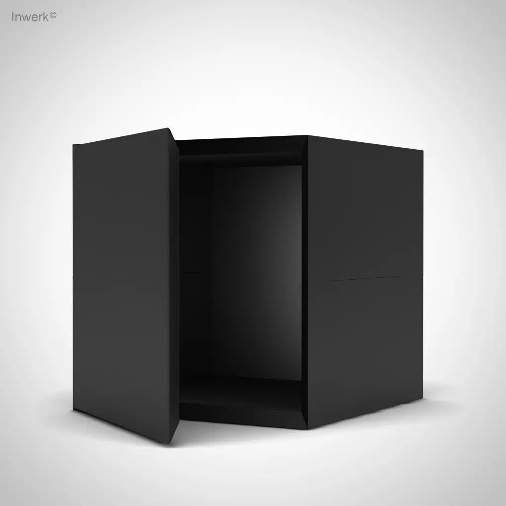 Masterbox® B 40 x H 40 cm mit Tür, Schwarz