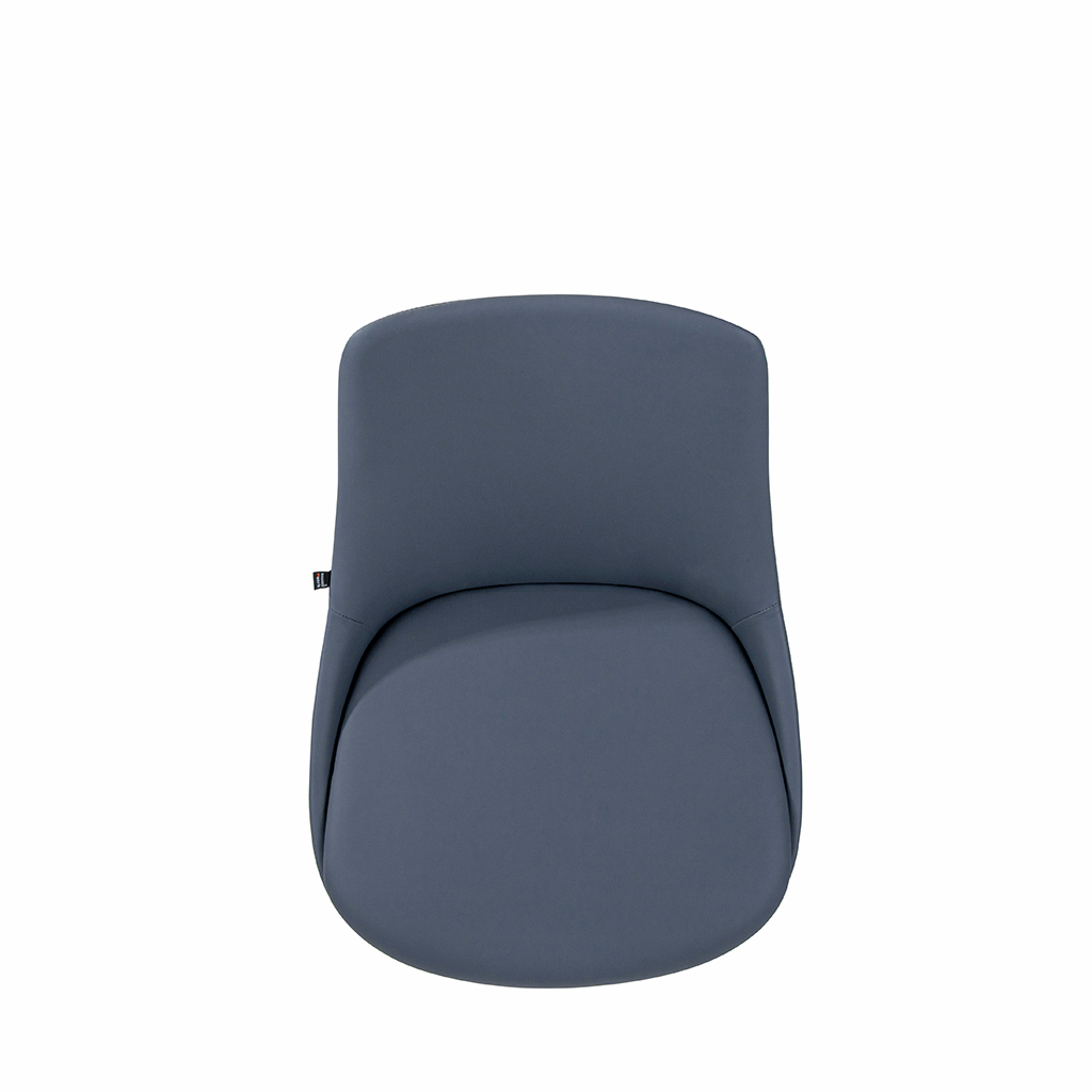 Inwerk Frankie 2 - Polsterstuhl, Kunstleder blaugrau