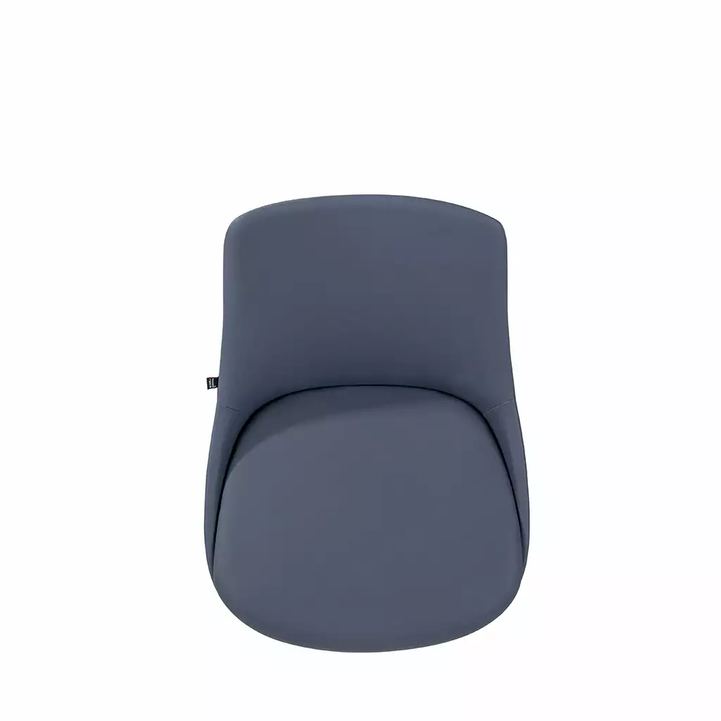 Inwerk Frankie 2 - Polsterstuhl, Kunstleder blaugrau