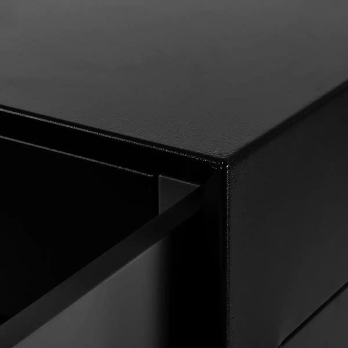 Masterbox® B 80 x H 20 cm mit Schublade, Schwarz