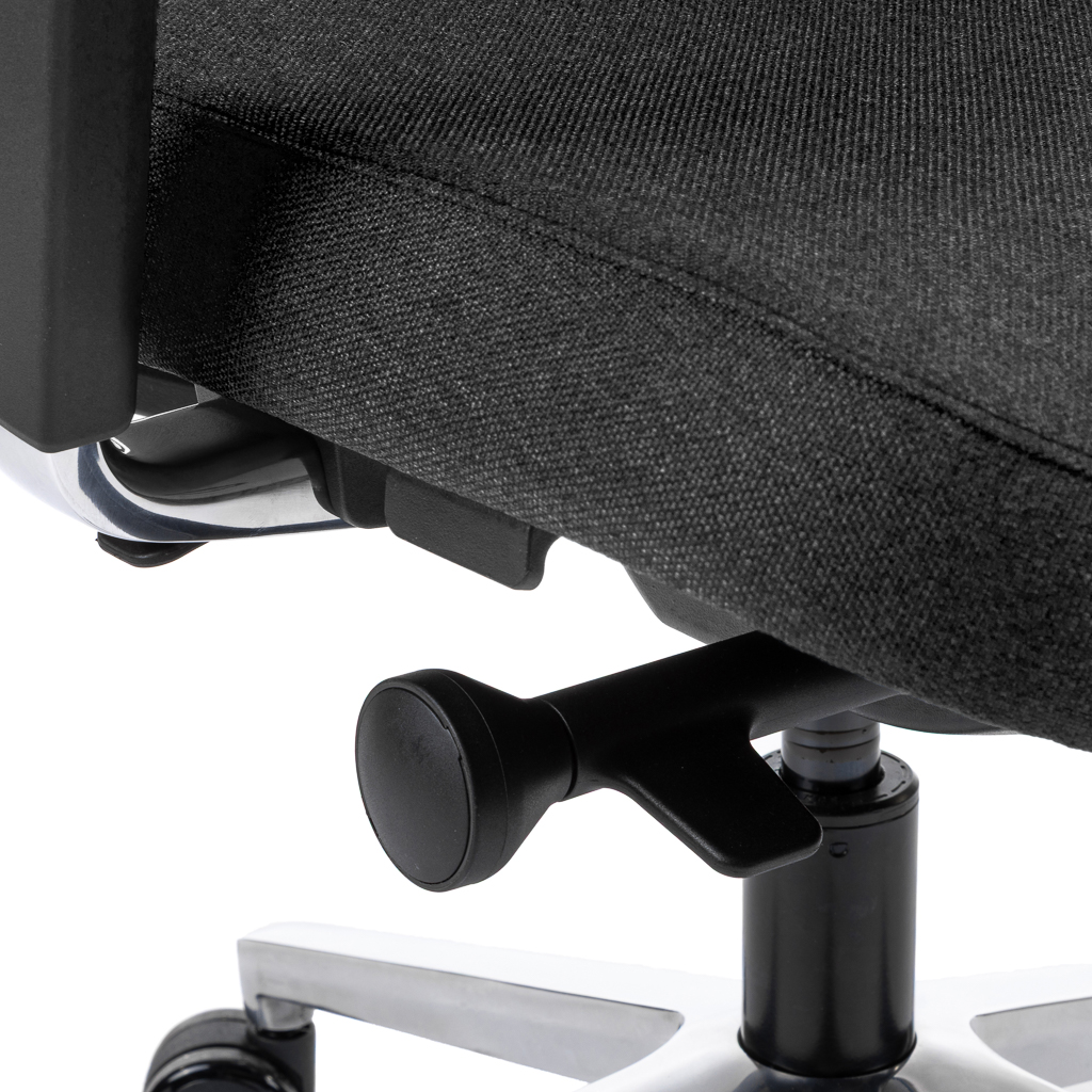 Teamo® Plush Plus - Ergonomischer Bürostuhl mit Kopfstütze, Vollpolster, Schwarz