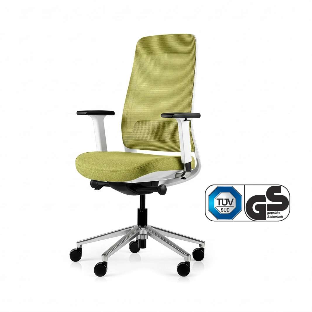 Inwerk Teamo Original - Ergonomischer Bürostuhl, Weiss/Grün