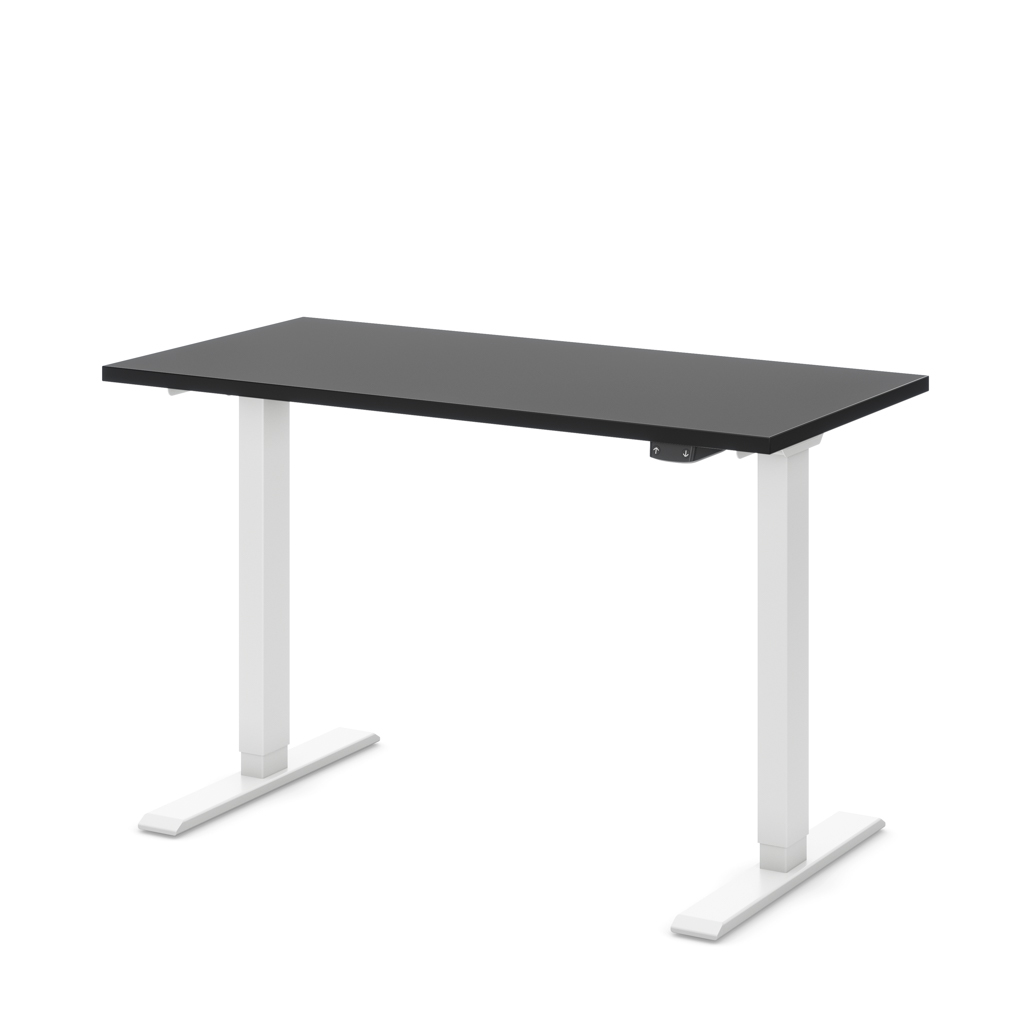 Höhenverstellbarer Schreibtisch Ecolift® Schwarz Dekor/Weiß 118x58