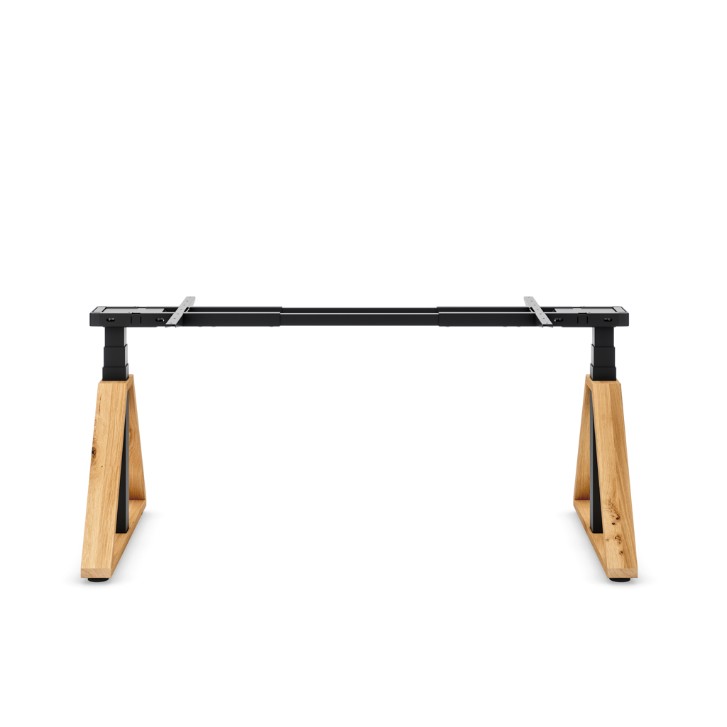 Höhenverst. Tischgestell Masterlift® Flex Loop-Edition, Holz Trapez, Schwarz