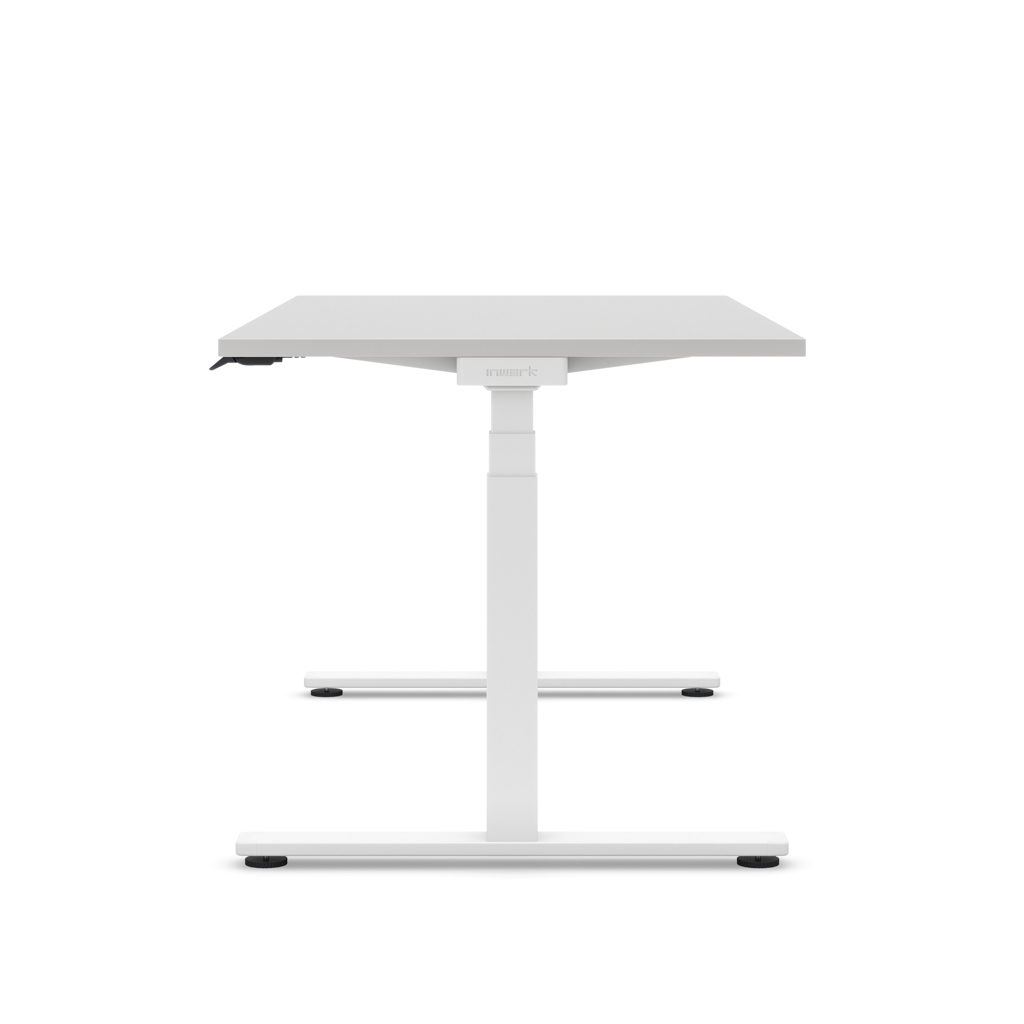Höhenverstellbarer Schreibtisch Masterlift® Flex Basic, Lichtgrau/Weiss 160x80