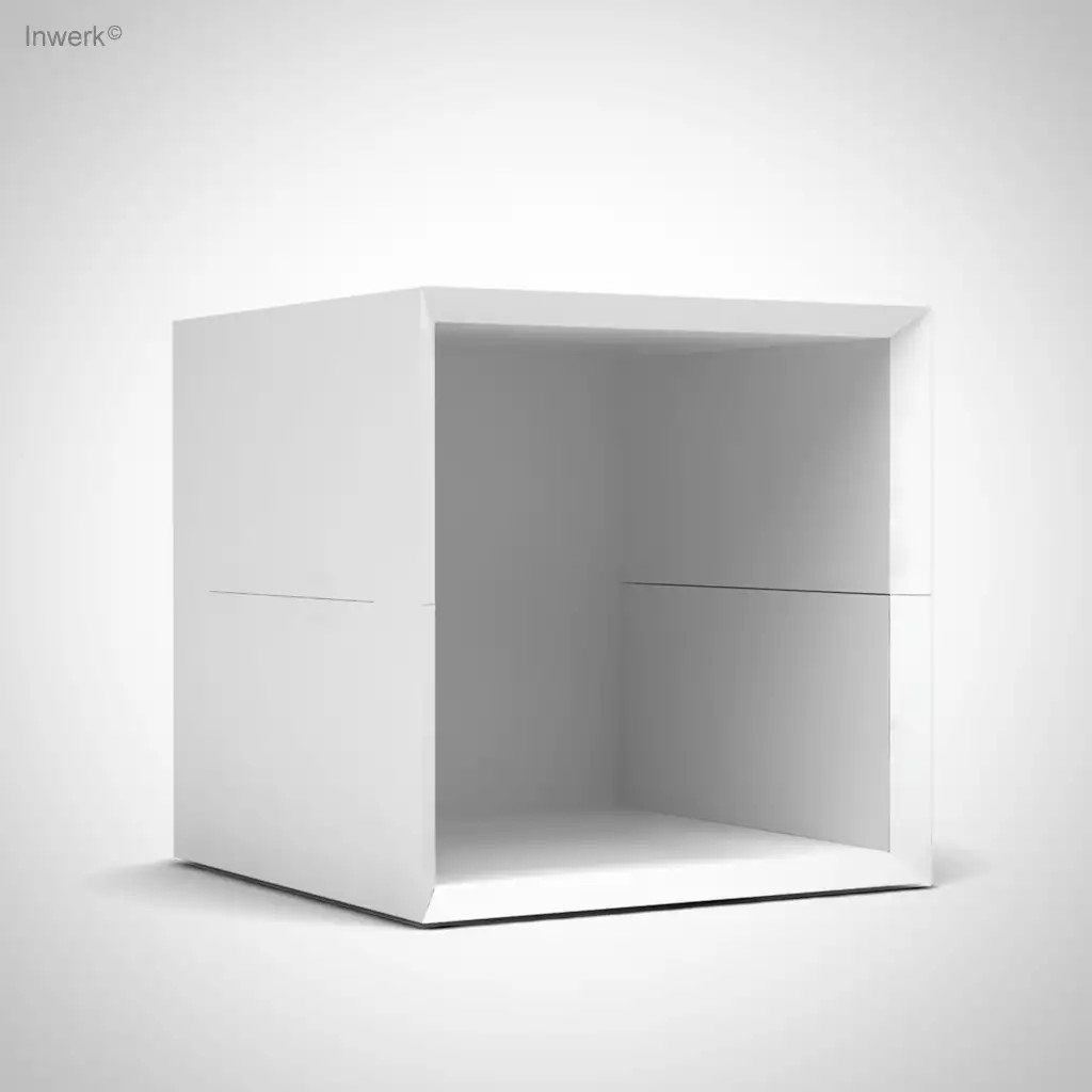 Masterbox® B 40 x H 40 cm offen mit Rückwand, Weiss